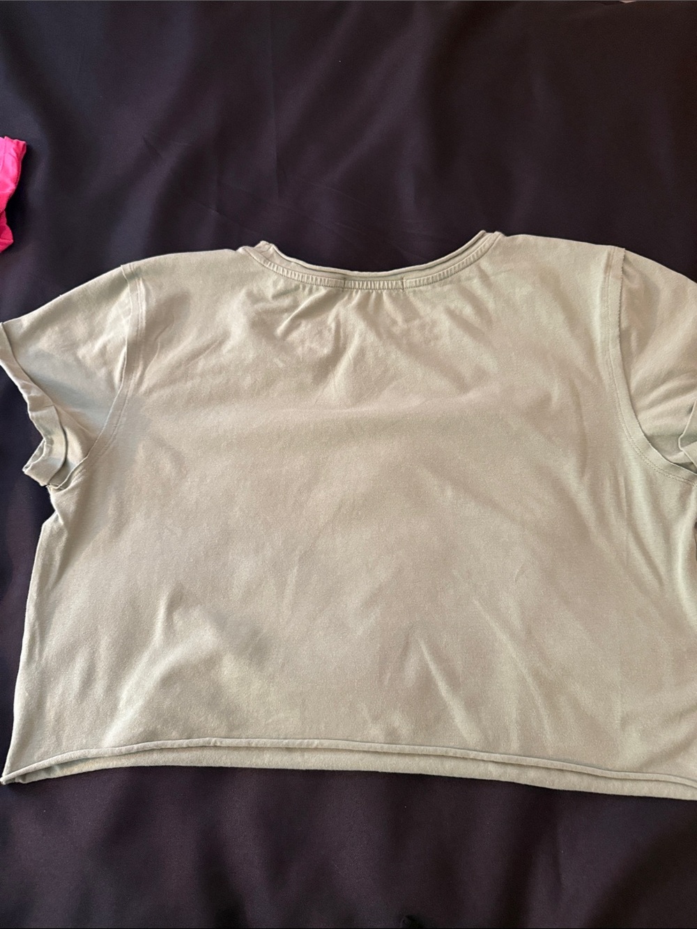 Women's Crew Neck Tops - Hot Pink & Sage Set of 2 - Size L - Picture 6 of 11